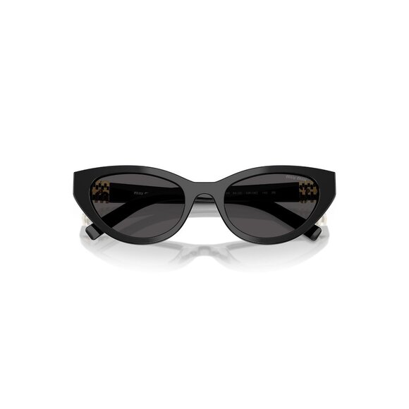 New MIU MIU Black Butterfly SMUA04 16K-08Z Sunglasses Women - Picture 4 of 6